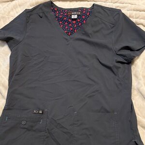 Koi Women's Navy Scrub Top